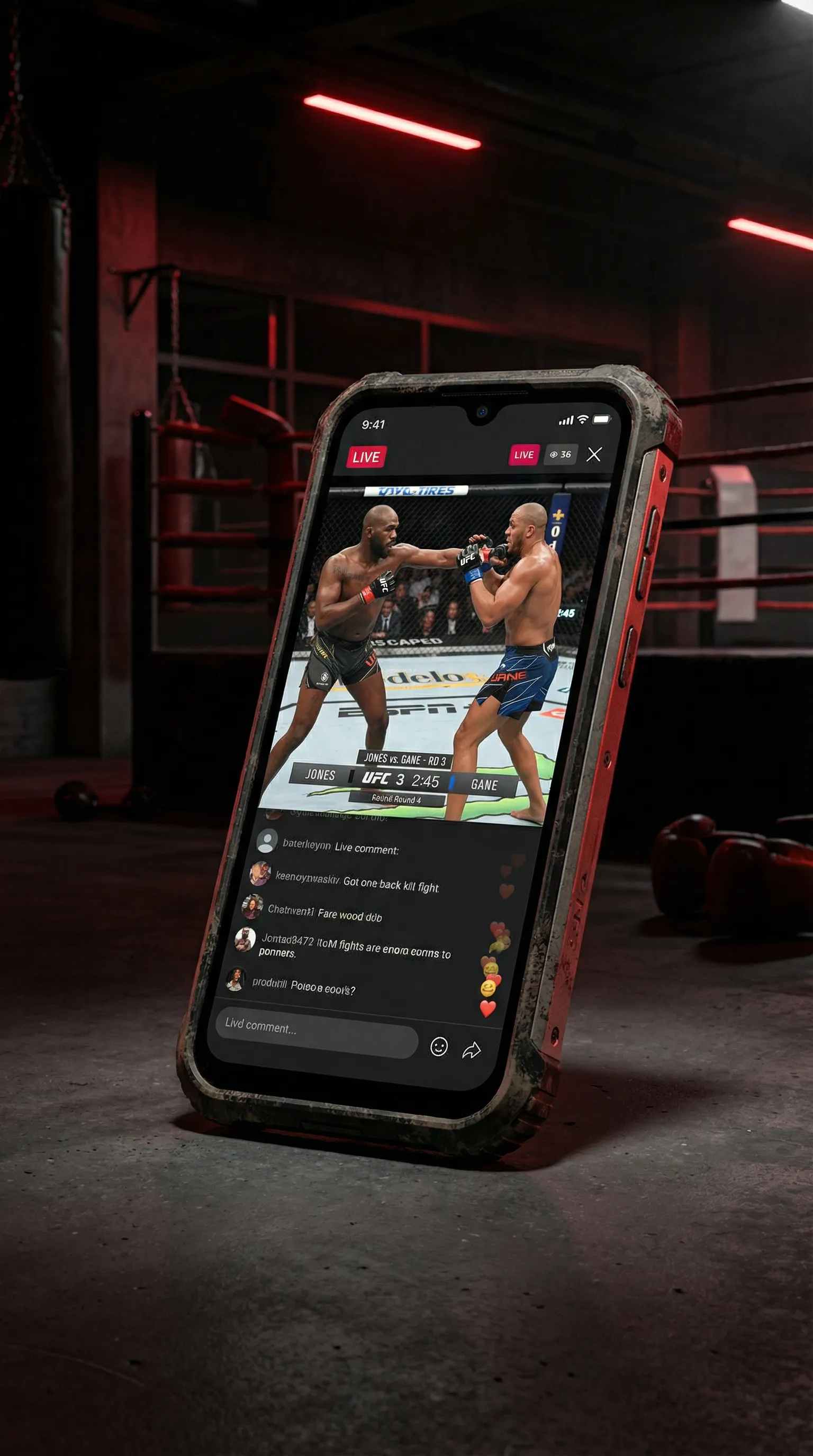 Bsport体育平台 移动端APP格斗直播界面